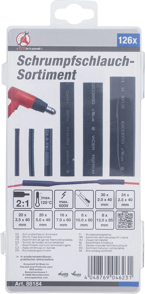 Kraftmann - Assortiment De Gaines Thermorétractables 126 Pièces 3 Kraftmann - Assortiment De Gaines Thermorétractables 126 Pièces – Image 3