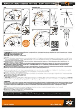 Kit De Garde-boue Raceblade Pro Noir 5 Kit De Garde-boue Raceblade Pro Noir -Cube Boutique AB bedienungsanleitung RACEBLADE PRO