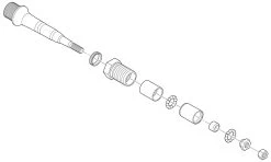 Shimano Axe De Pédale Complet Pour XTR PD-M9000/9020 Droite -Cube Boutique Shimano Pedalachse komplett fur XTR PD M9000 9020 rechts Y46X98050 c