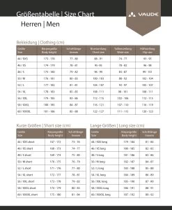 VAUDE Qimsa II - Softshell Pants - Regular Length -Cube Boutique Vaude Groessentabelle HerrenuRs3Qe0LNvapj 1