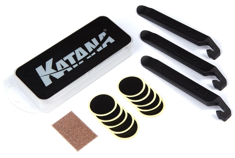 Katana Kit De Réparation Des Pneus Autocollant, Y Compris Démonte-pneus GP-3 1 Katana Kit De Réparation Des Pneus Autocollant, Y Compris Démonte-pneus GP-3